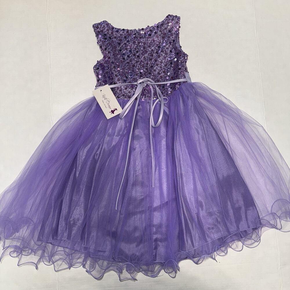 Kids Dream Girls 5/6 Sequin Bodice Tutu Dress Formal Party Wedding Evening - Picture 2 of 8